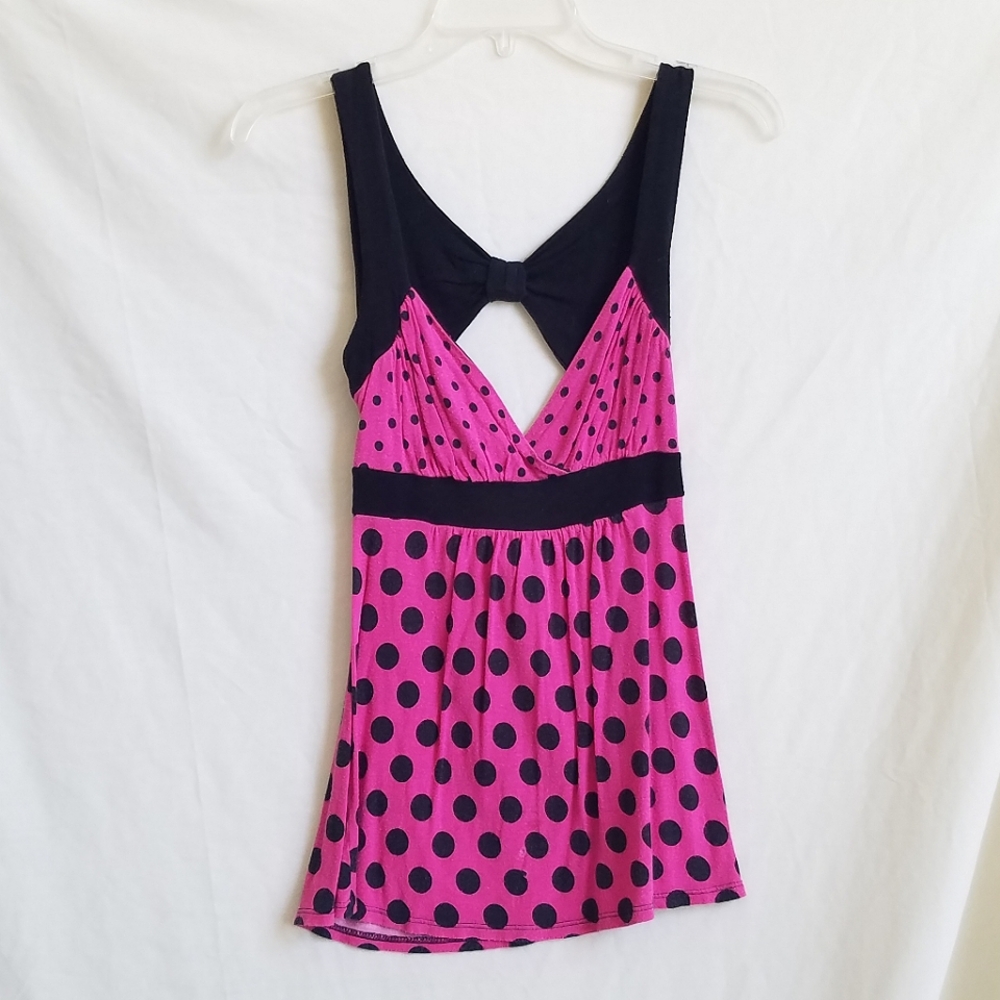 Hot Pink Polka Dot Top